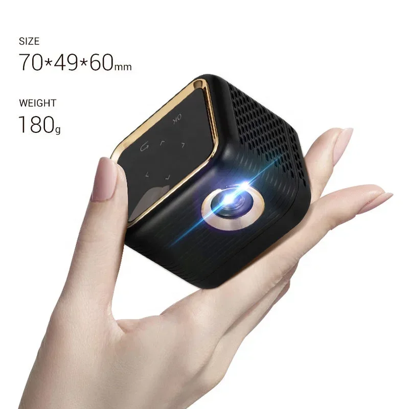 New 2024 Mini Portable USB Pocket 1080P Small Projector Speaker Cinema Home Office Kids Gift Outdoor Game Battery Phone Projecto