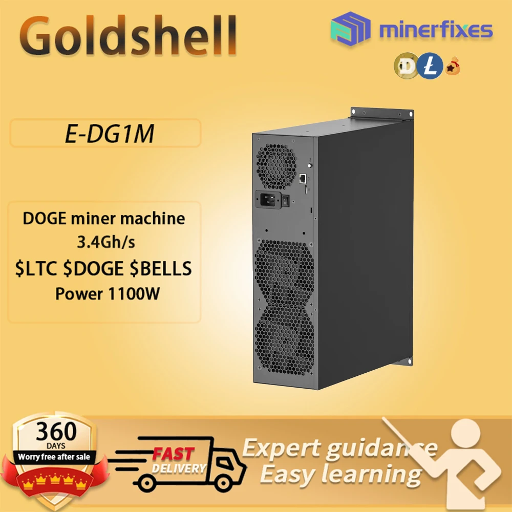 New Goldshell E-DG1M 3.4Gh/s 1800W Scrypt algorithms DOGE Mining LTC BEL DOGE