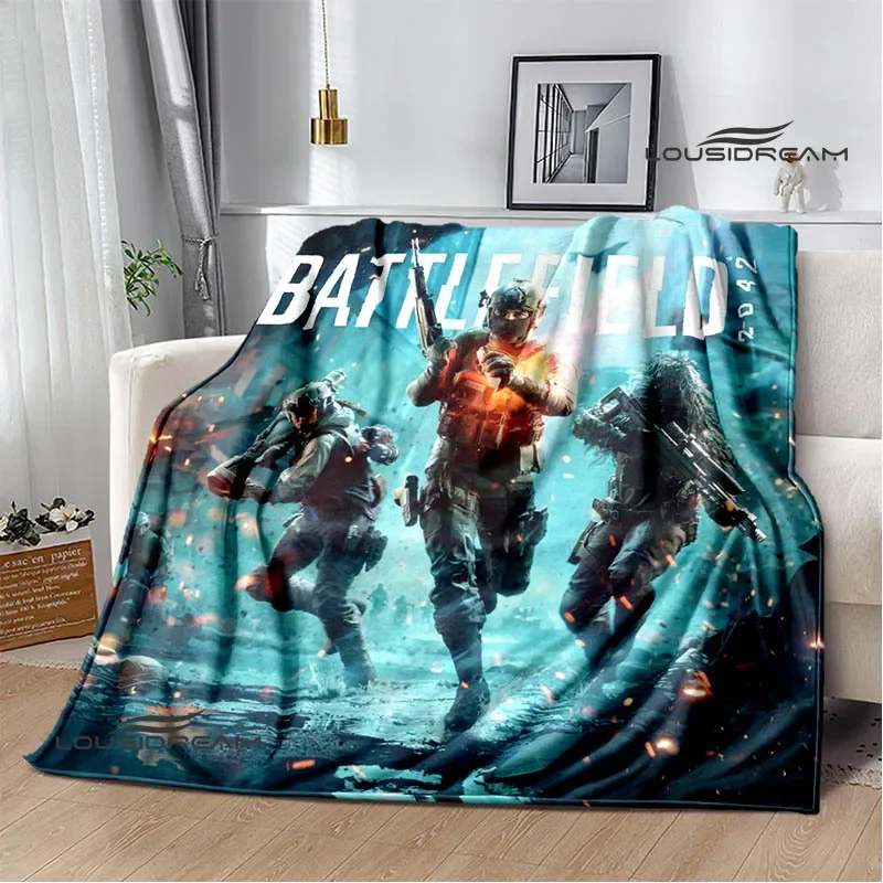 3D game Battlefield Printed throw blanket blankets Warm Flannel blankets Soft and comfortable blanket bed linings Birthday Gift