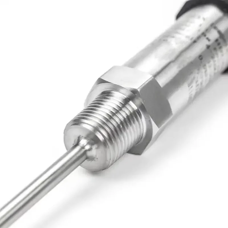 

Датчик температуры с преобразованием 0-100°C в RS485, 4-20мА, 0-10В, 0-5В, сондой из нержавеющей стали 304SS, диапазон -50 до 200°C, питание DC24V, PT100