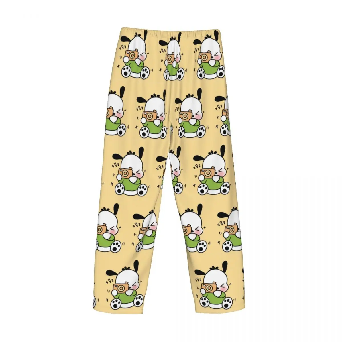 Custom Men Pochacco Animation Cartoon Pajama Pants Print Kawaii Classical Sleep Sleepwear Bottoms with Pockets