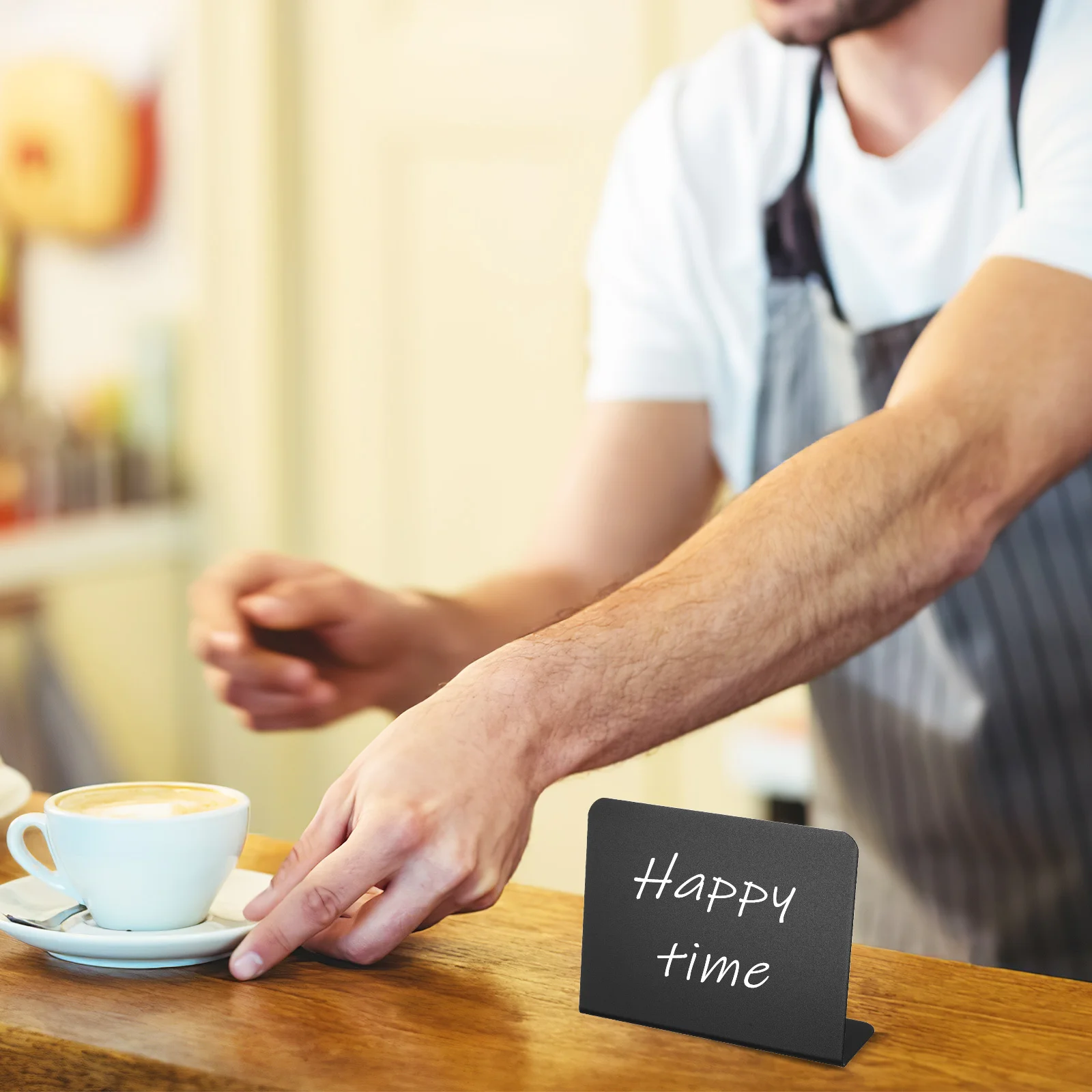 

1Set Mini Chalkboard Writable Table Sign Plastic Desktop Sign Stand Menu Card Table Number Stand Erasable Board