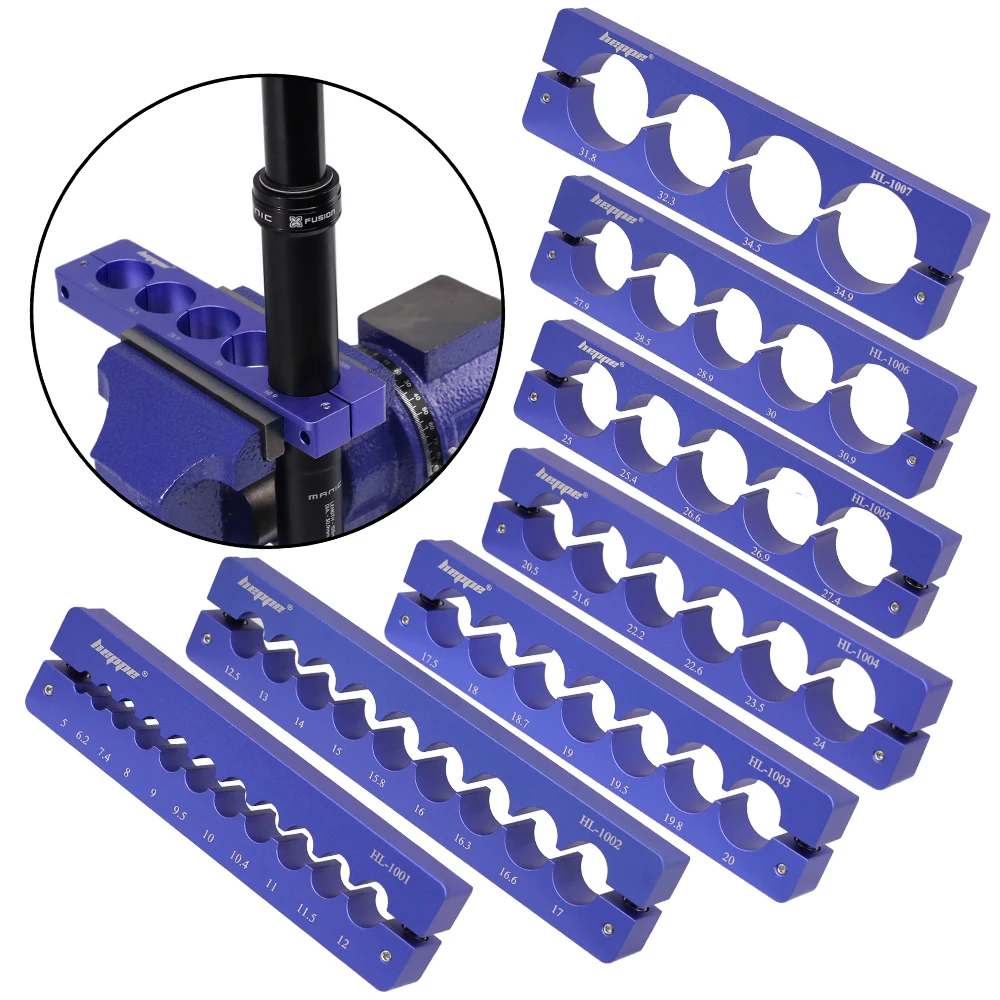 HEPPE Schraubstock-Einsatzklemmen, universelle Schraubstockbacken, Arbeitstisch, multifunktionales Werkzeug, Fahrradpedal, Gabelsattel, Sattelstützen-Reparaturwerkzeug, 5–34,9 mm. – Detail 12