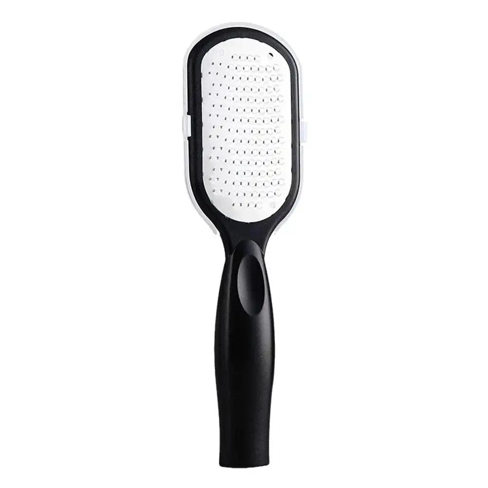 Aço inoxidável portátil Foot Scrubber, Pedicure Rasp, Foot File, removedor de calos, pele morta, raspador para cuidados úmidos e secos, M2m1