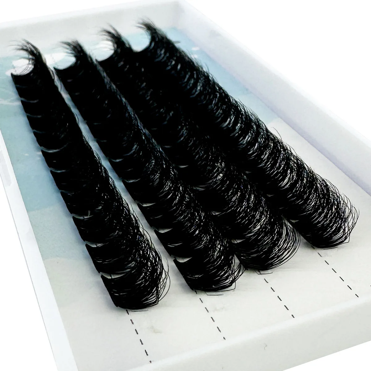 NEUE 3D Flauschige Mix Weiches Band Segmentierte Falsche Bundles Wimpern DIY Einzelne Cluster Lash Extensions Faux Nerz Wimpern – Detail 5