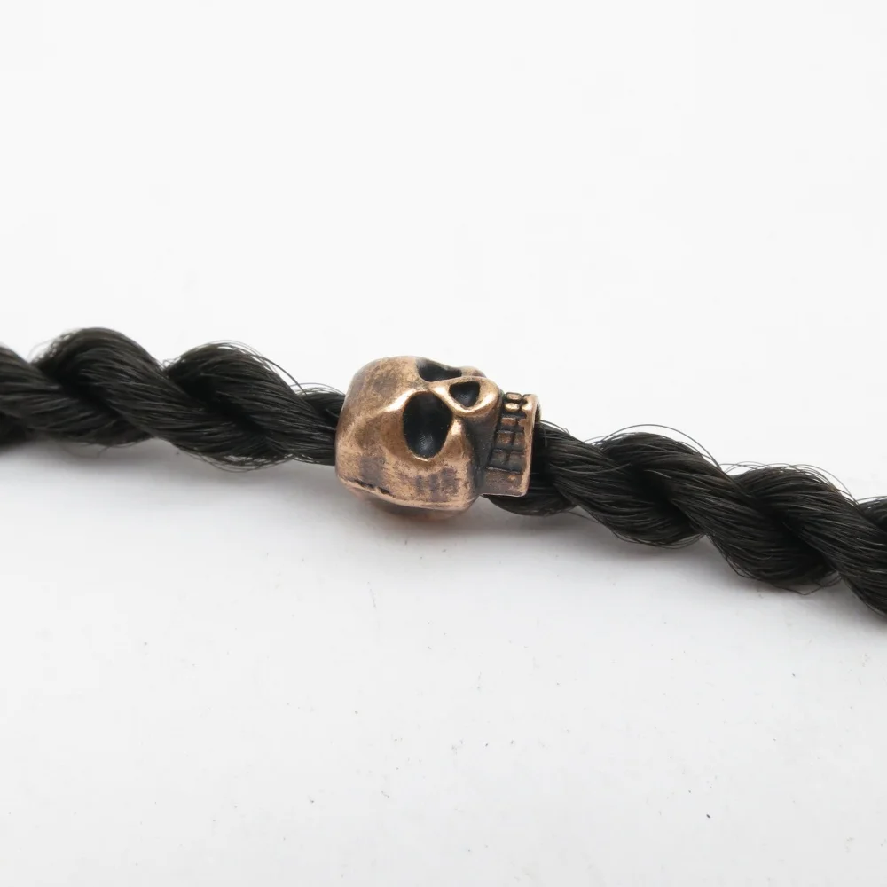 10pcs Red Copper Beads Hair braid Dreadlock Beads Spacer Beads Skull Flower patterned for Jewelry Making Supplies Accessories ﻿ image 6