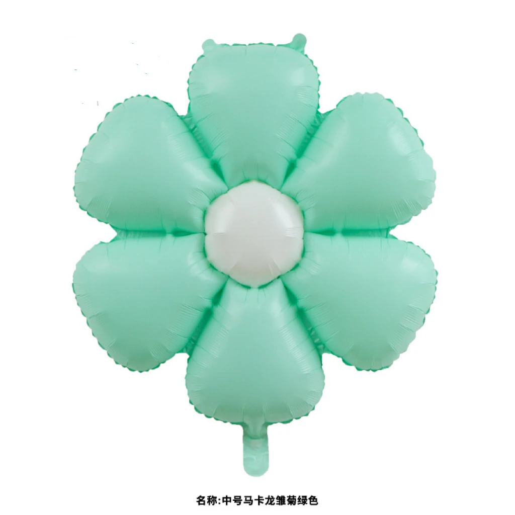 Daisy Flower Theme Foil Balloon Photo Props Cartoon Aluminum Film Balloons Plumeria Helium Ball Wedding Kid Birthday Party Decor