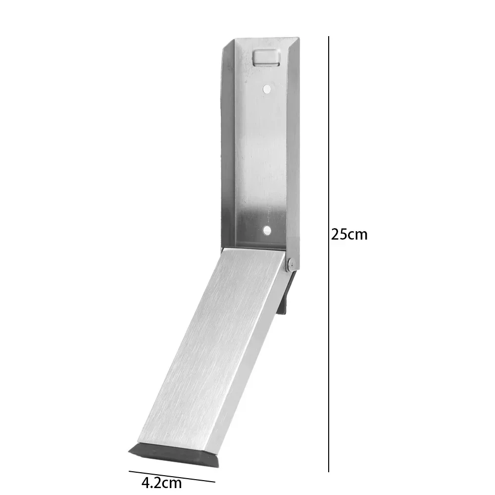 1PC Edelstahl Magnet Boden Tür Stop Pedal Unten Tür Stoppt Anti-kollision Sicherheit Hause Tür Halter mit nicht-Slip Gummi