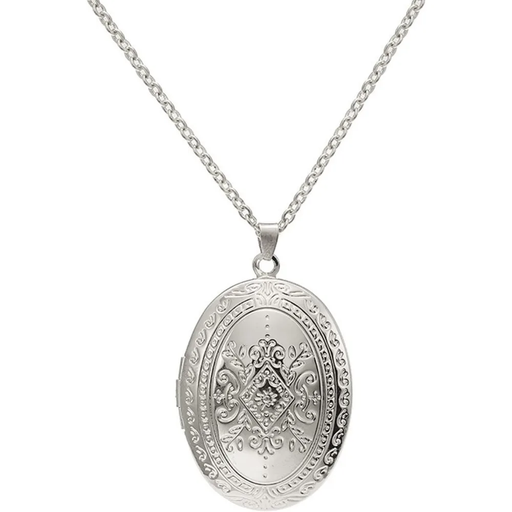 

Vintage carved flower badge photo pendant holding picture oval pendant necklace antique carved pattern