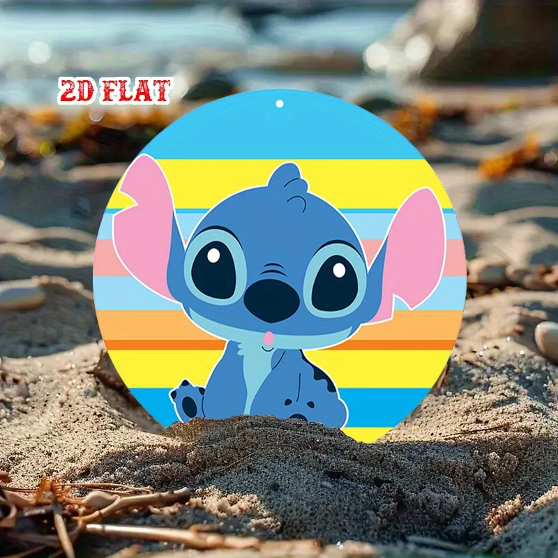 2D شقة 1 قطعة ليلو الفن غرزة الألومنيوم معدن القصدير تسجيل ، مانغا جولة الألومنيوم تسجيل ، غرزة جولة الألومنيوم علامة - شعبية ريفي ميت #4