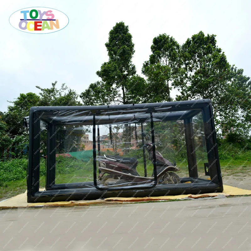 Customized High Quality PVC Inflatable Motorcycle Garage Car Cover Tent Transparent Tent