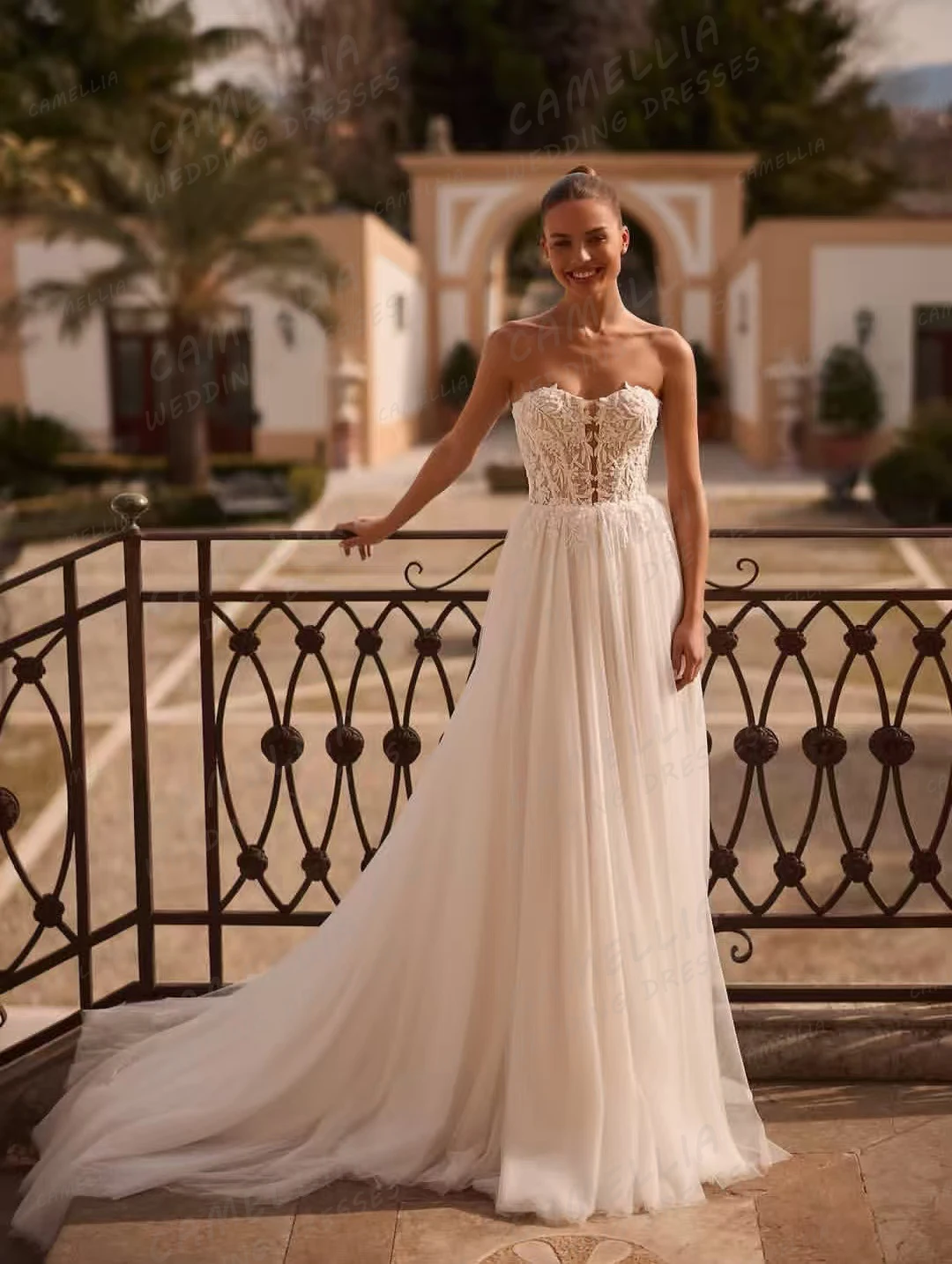 

Elegant Lace Wedding Dresses Women's Sexy Sleeveless A Line Bridal Gowns Sweetheart Backless 2026 Vestidos De Novia Customized