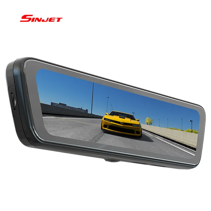 Sinjet 8.2 Inch Touch Screen Blind Spot Mirrors Dash Cam Front and Rear Car Black Box Camera Dual Lens Dash Cam for Chevrolet