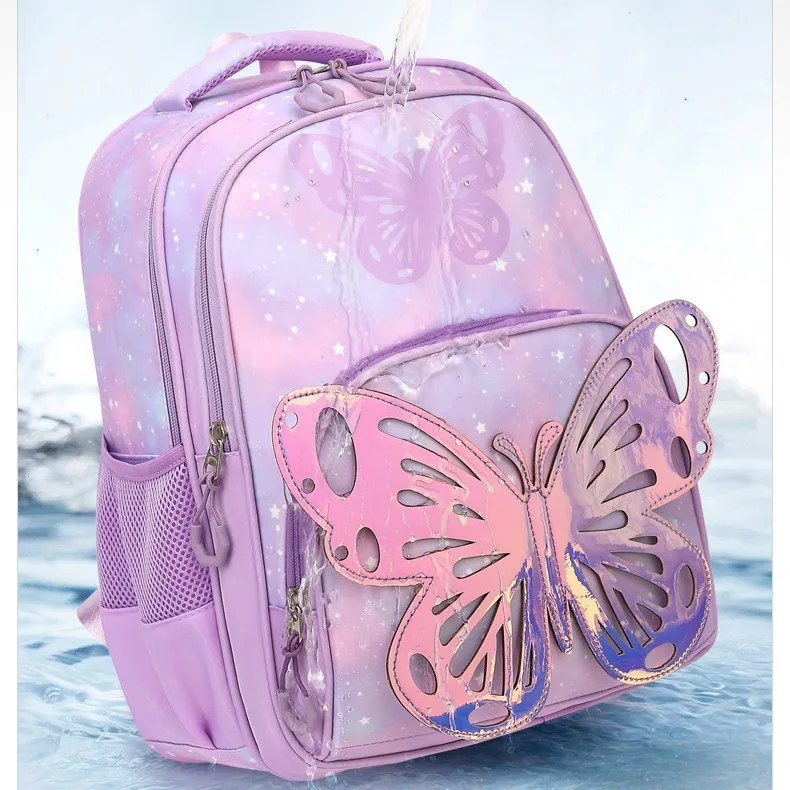 Teenage Students Girls Butterfly Bookbag with Lunch Bag Pencil Bag Set Travel Laptop Backpack He Is Also Back To School Backpack