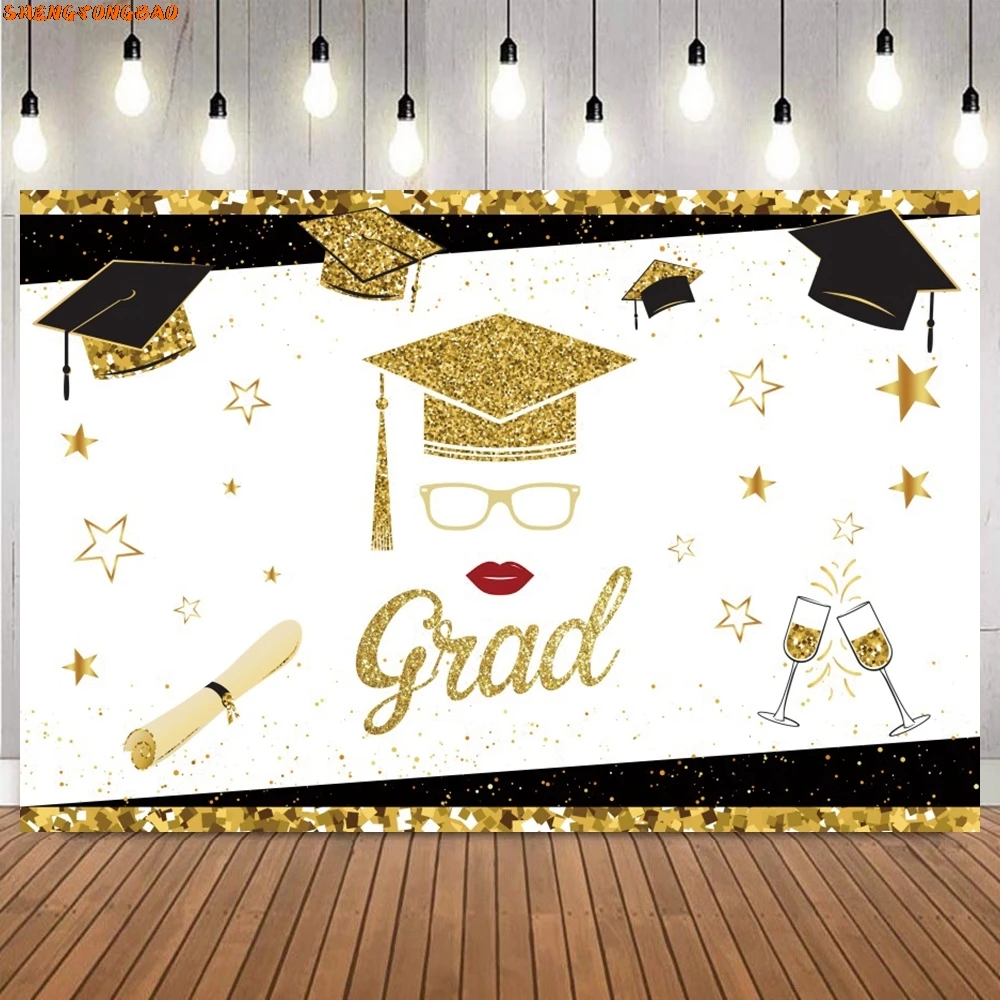 Class of Graduation Prom Congratulations to Graduates Photo Backdrop Props Congrats Grad Graduation Party Background Banner