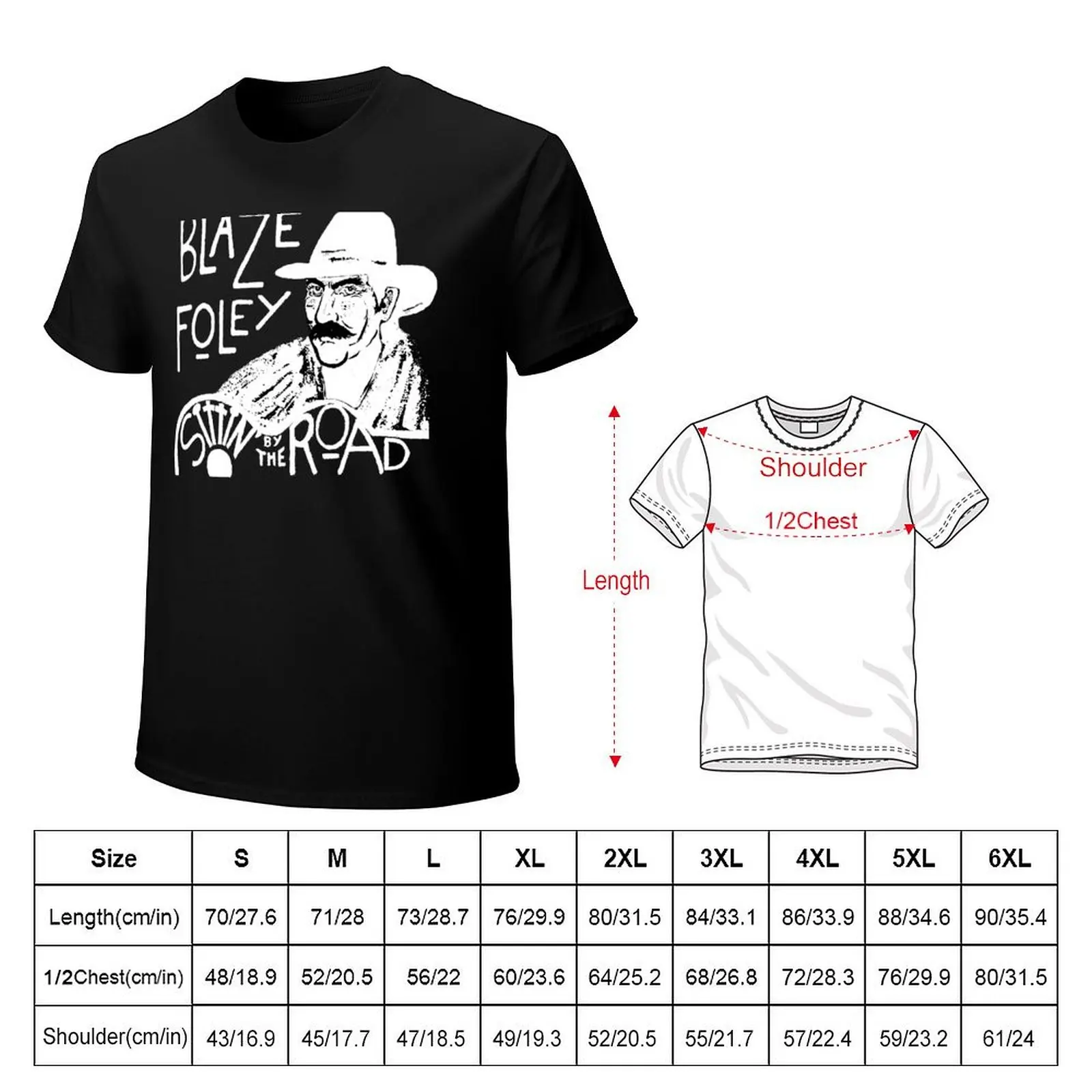 Blaze Foley - Sittin By The Road (white ink) T-Shirt essential t shirt outfits for men