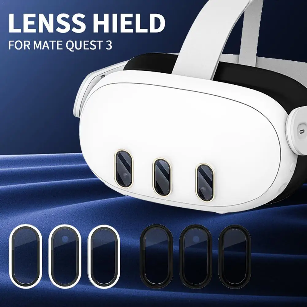 Metal Frame Front Lens Film For Meta Quest 3 Head Unit Host Tempered Film HD Translucent Glass Protective Film