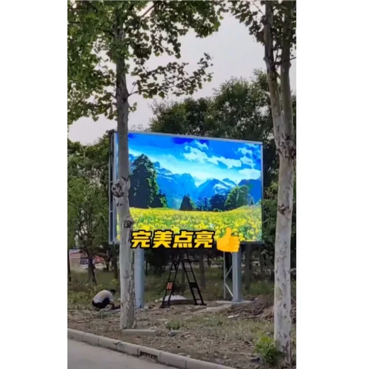 Outdoor Advertising Display Exterior P4 P5 Standing Digital Billboard Column Panel Full Color Led Screen