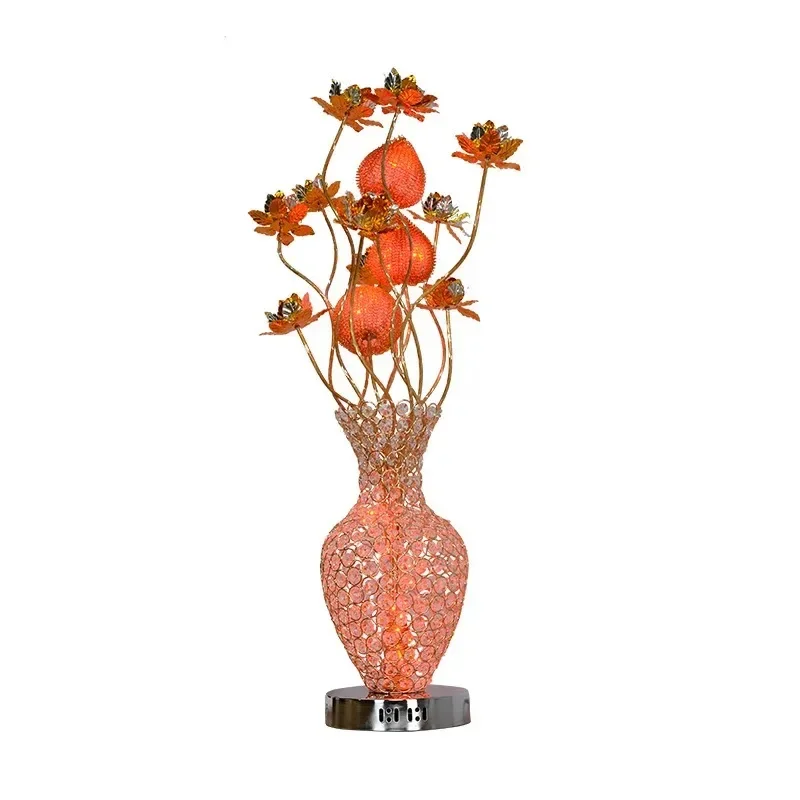 

Modern home led living room, bedroom, bedside table lamp, hotel, wedding decoration, creative aluminum wire vase table lamp
