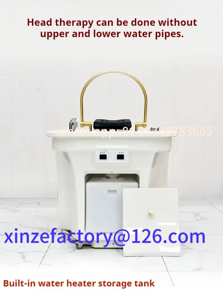 Customizable Newest Mobile Simple Shampoo Chair Hairdressing Water Circulation Shampoo Chair