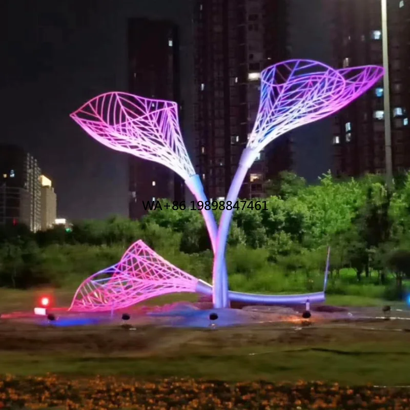 

High Quality Design Flower Shape Waterproof IP65 Led Motif Decorations Sculpture Lighting