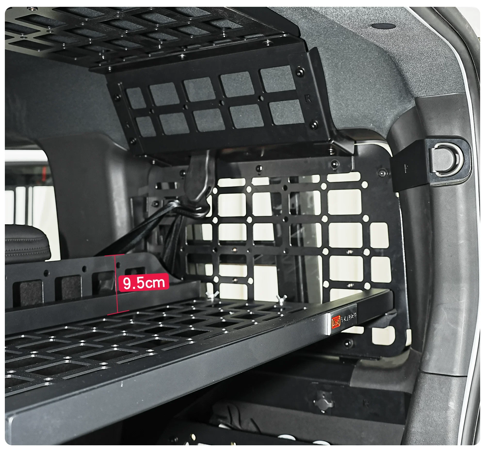 CGZ Camping-Gepäckträger Kofferraum-Regal Modulares Aufbewahrungssystem Molle-Panel-Organizer für BAIC 212 T01 2024 2025