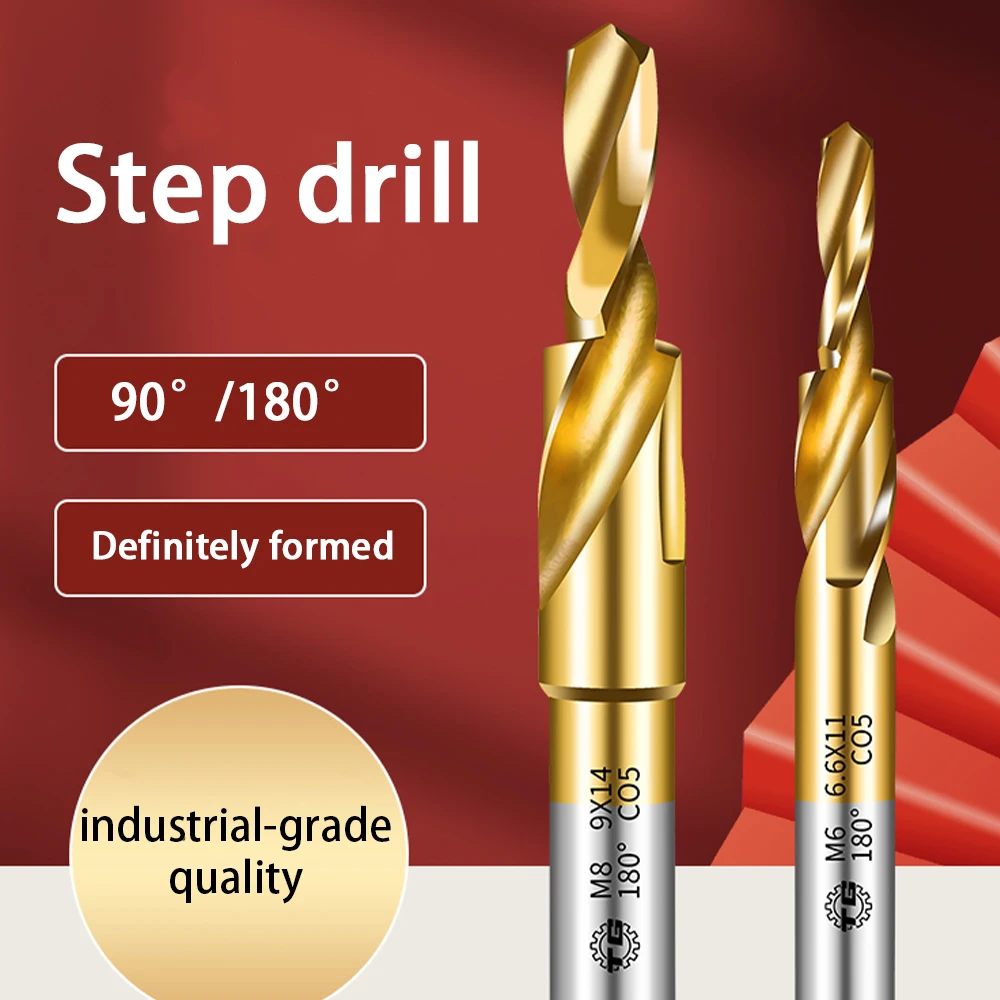 

Step drill bit, countersunk hole drill bit, stainless steel woodworking second step drill bit, two step mother and child