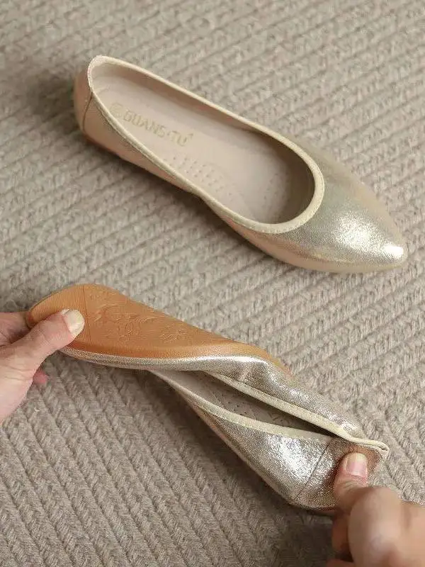 women's-round-toe-sequined-ballet-flats-casual-loafers-flat-thickness-1cm-winter-season-two-layer-cowhide-eva-insole