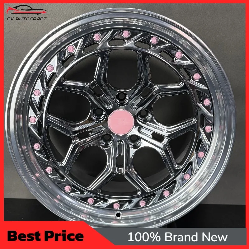 

【2026】2026 New Style Huo Jue Factory Sale 16-24 Inch Forged Alloy Wheels White Chrome 2-Piece Customized For Pickup/SUV Vehicles