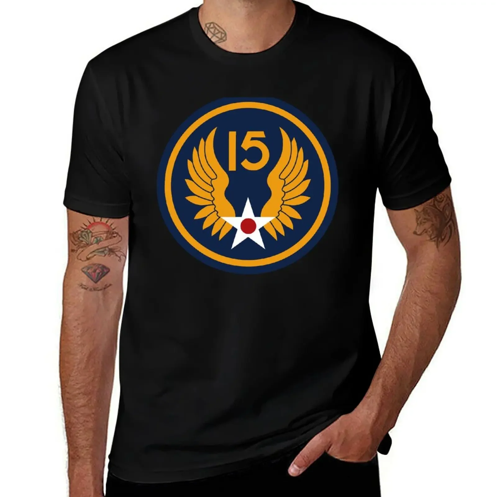 

15th Airforce Emblem T-Shirt new edition tops Short sleeve tee men