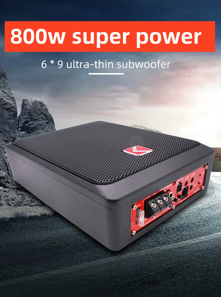 K-698APR 6*9 Inch RMS Power 180W Aluminum Alloy Ultra-thin Car Audio Active Subwoofer Built-in Amplifier & Wired Aolume Control