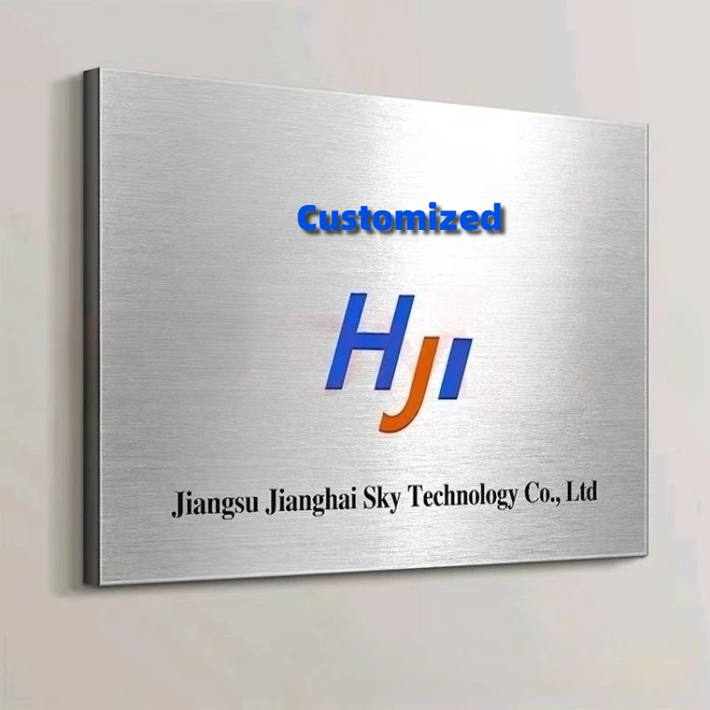 Stainless steel advertising board company, doorplate, signboard, factory brand production titanium gold corroded plate