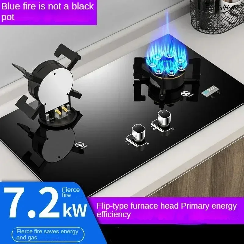 New gas cooking stove. Home use. Built-in or desktop. Double-burner. For natural gas or liquefied gas. Cooker stoves.