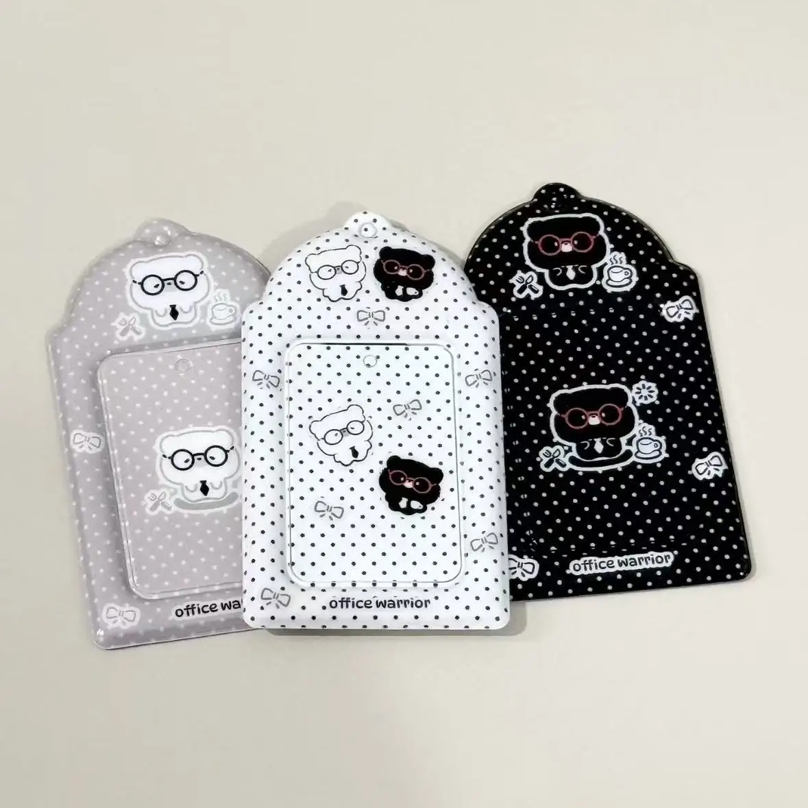 3pcs Cartoon Polka Dot Card Holder Kpop Photocard Protector PVC 3 Inch Photocard Storage Sleeve image 3