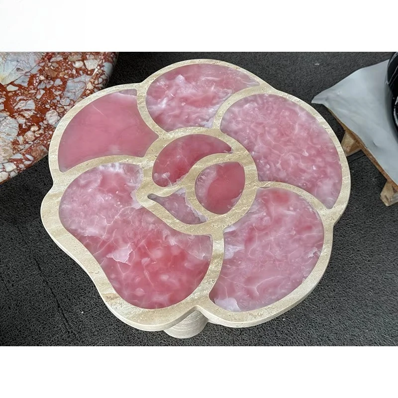 Coffee Table, Modern Luxury Nordic Natural Travertine,  Marble Table, Living Room Furniture