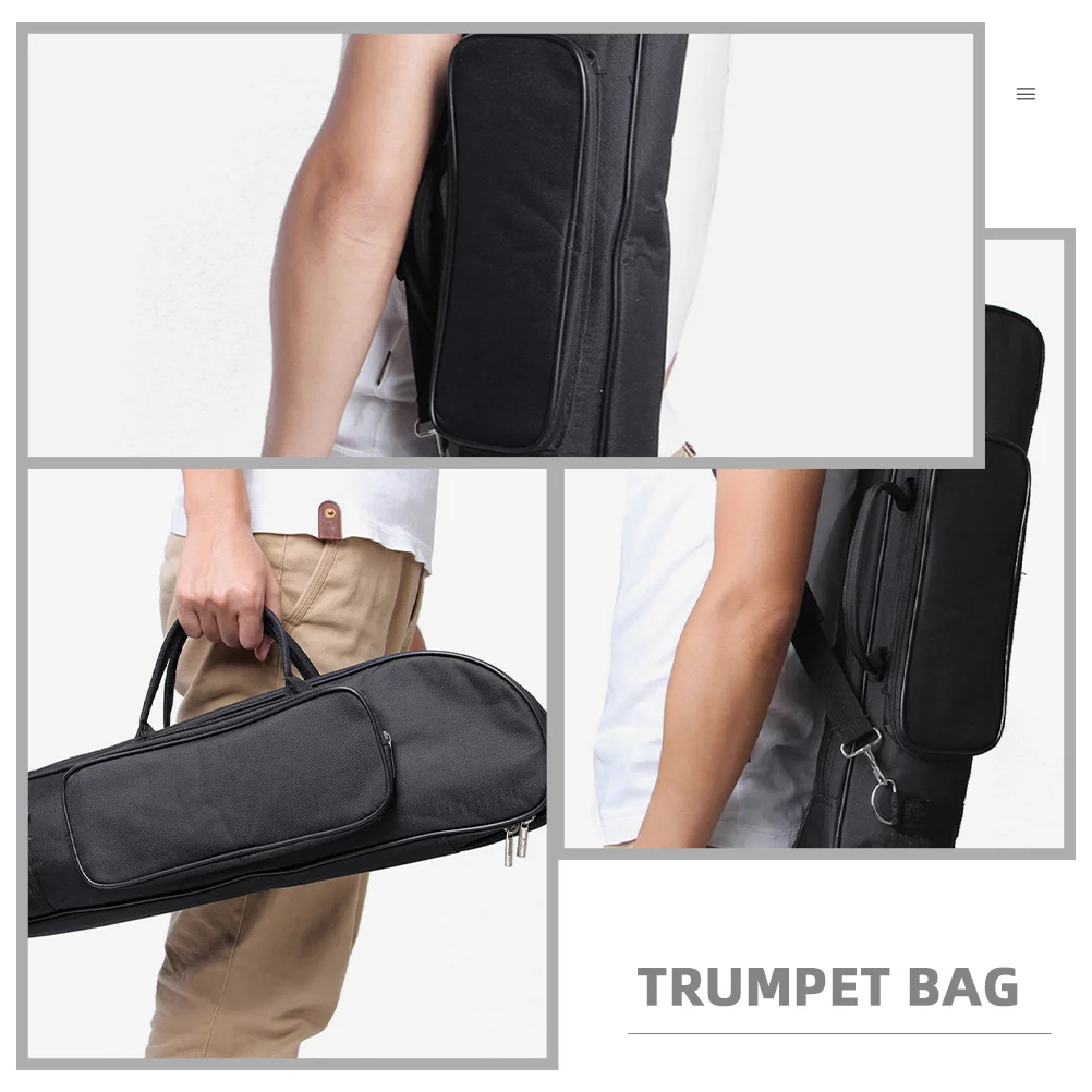 

Waterproof Trumpet Gig Bag Oxford Cloth Durable Protective Case with Shoulder Strap Handle Convenient Trumpet Carrying Case