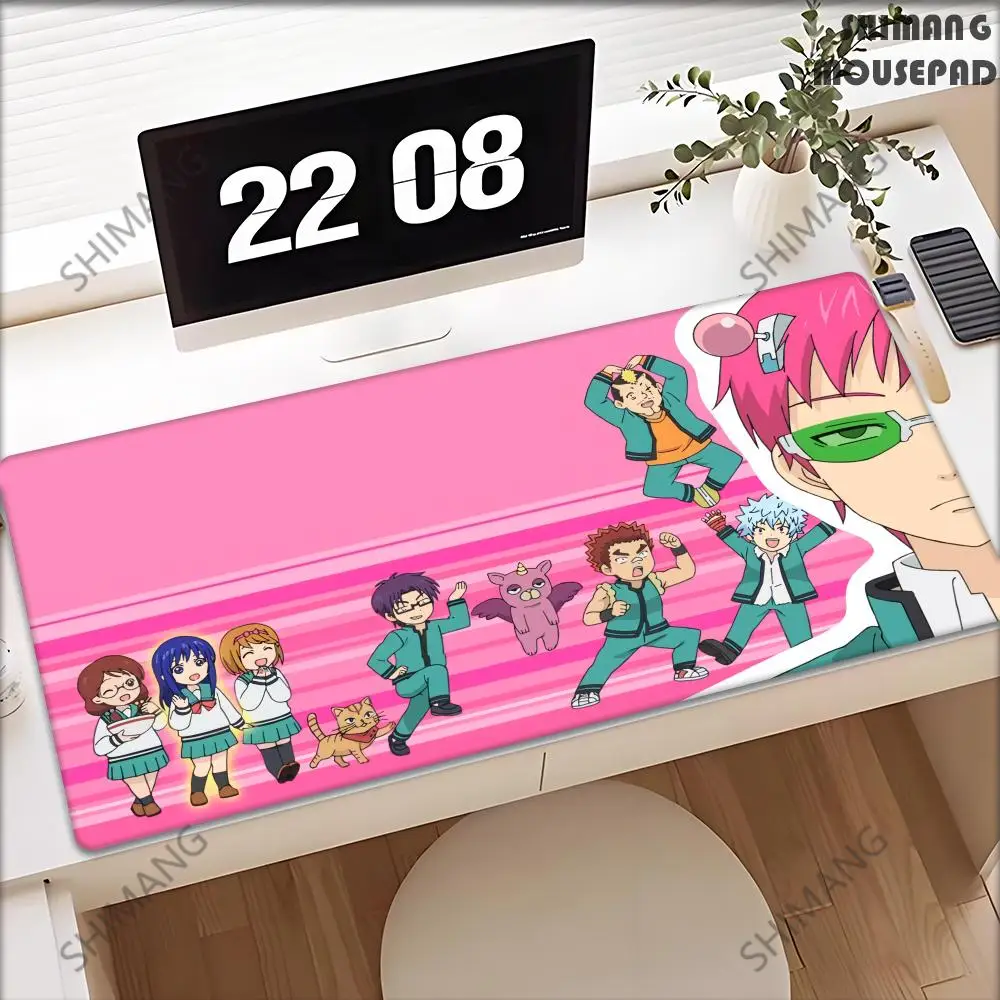 Kusuo Saiki D-Disastrous Life of Saiki K Mouse Pad For Office Gaming And Keyboards Non-Slip Large Waterproof