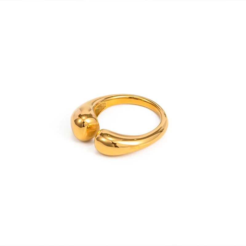 Chunky Minimalist Fashion 925 Sterling Silver Fine Jewelry 18k Gold Plated Ring Geometric Rings for Girls