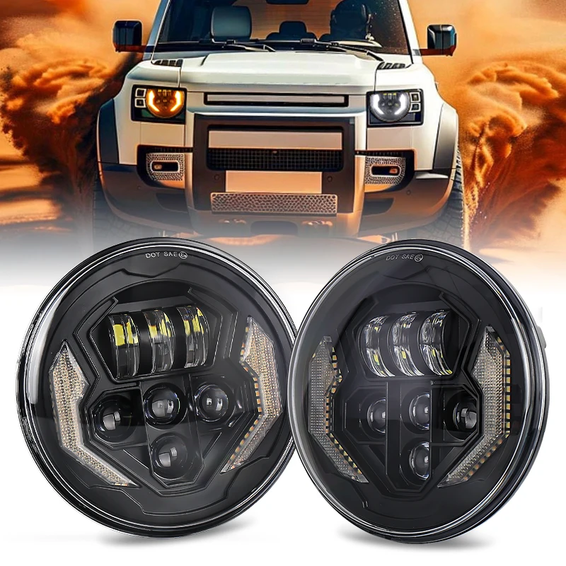 

OVOVS 7 Inch Round LED Headlight with High Low Beam DRL Turn Signal 45W 7" Round LED Headlight for 1996-2018 Jeep Wrangler