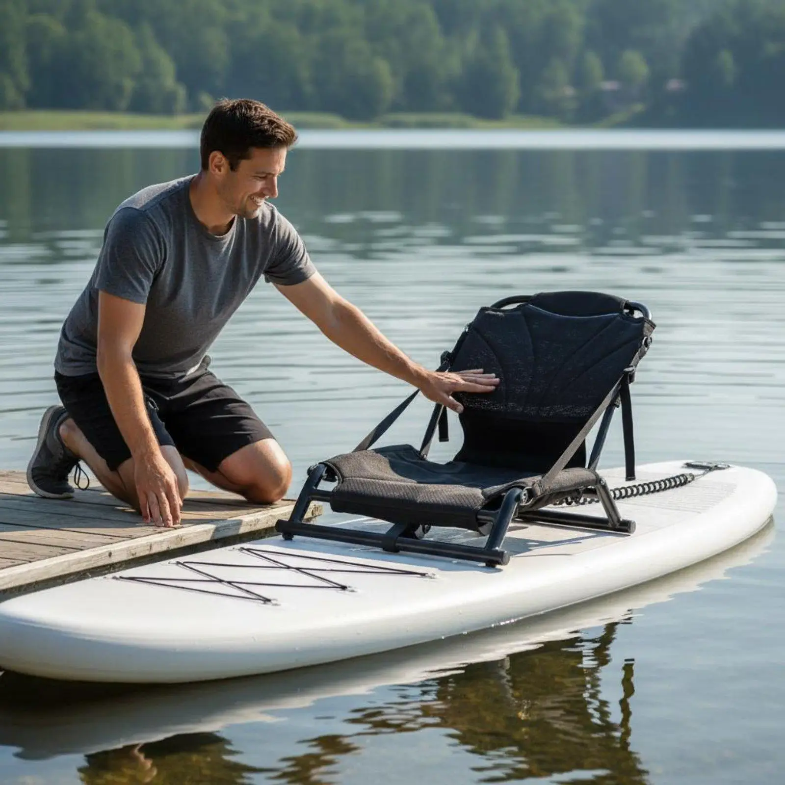 Heavy Duty Kayak Seat Padded Swivel Boat Chair Ergonomic Support for Captain Marine Seats and Watercraft view 4