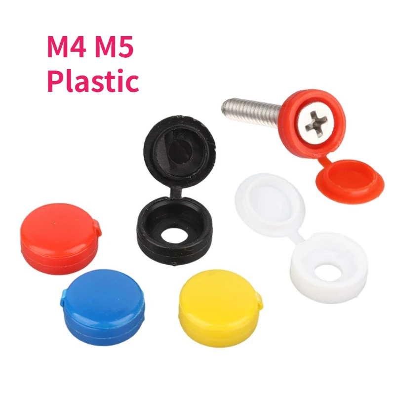 M4 M5 Plastic One-piece Screw Cap Cover Nail Nuts Bolts Decorative Cover Screw Folding Cap Screw Protective Cover