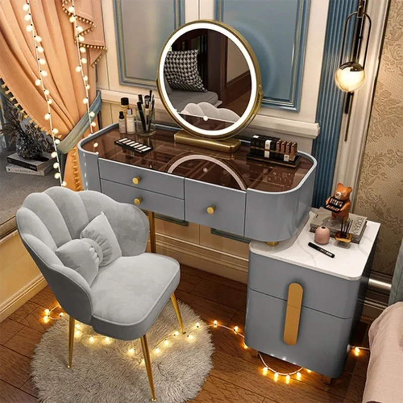 Jewelry Salon Dressing Table Mirror Chair Bedroom Organizer Dressing Table Bedroom Luxury Mesa De Maquillaje Chinese Furniture