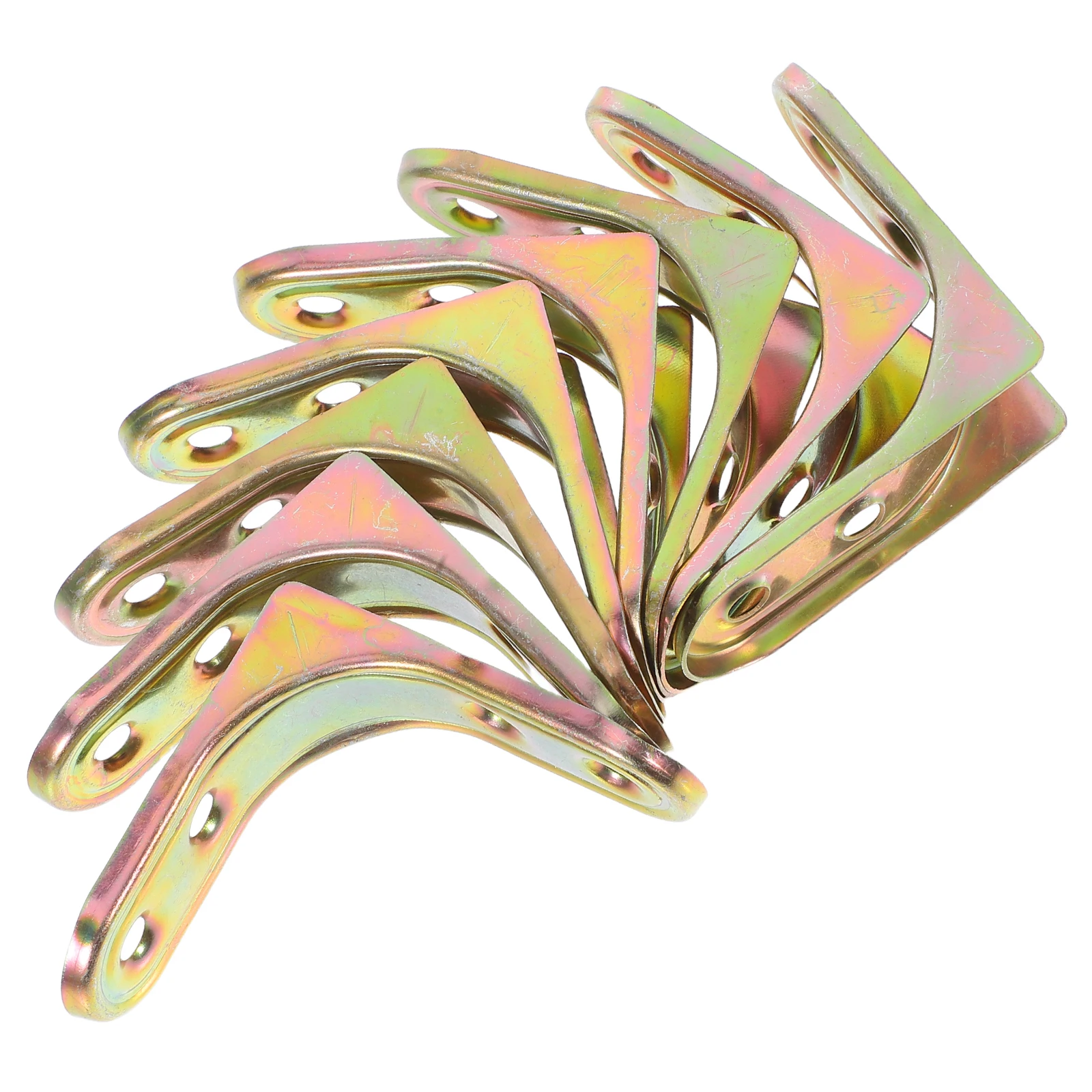 

8pcs Cabinet Corner Brackets Thickened Steel Right Angle Connectors Furniture Hardware Supports Triangle Shelf Braces
