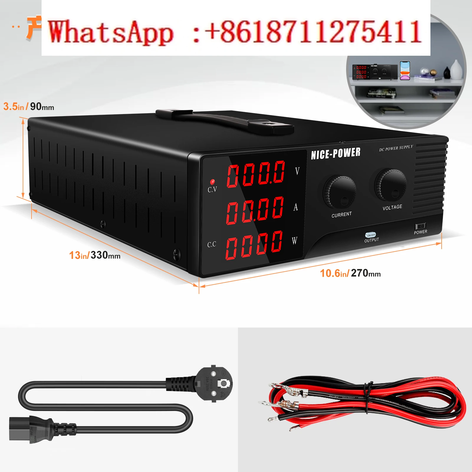 

Adjustable high-power DC stabilized power supply 15V30V60V200V20A30A40A50A maintenance power supply and charging