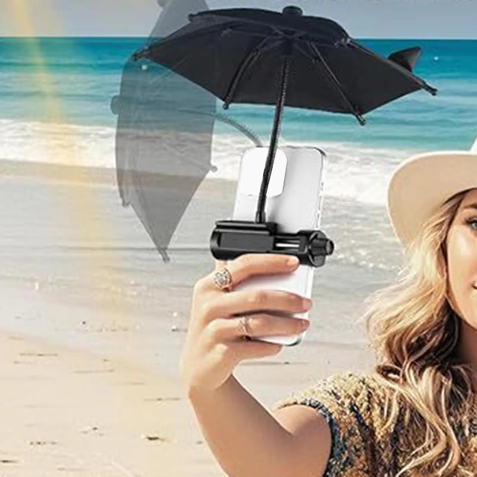 Mini Phone Umbrella Anti-glare Portable Protects from Sunlight and Glare Sun