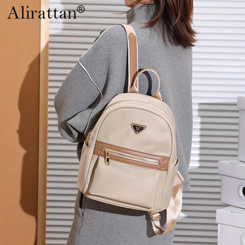 

Alirattan 2025 New Women'S Backpack Things For Girls Backpack Fashion Solid Color Simple Casual Traveling Large Capacity Bag