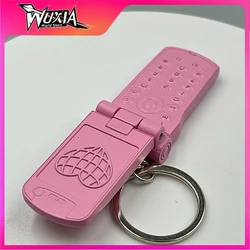 4cm brelok Anime uroczy figurka Mini pistolet wisiorek do telefonu zabawki różowy styl obrzeża metalowe modele na telefon prezenty dla chłopców