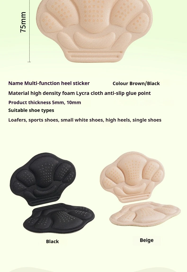Fersengriffe für Schuhe mit losen Fersen, Fersenkissen, Anti-Blasen-Ferseneinlagen, Schuhgrößenverkleinerer, Ferseneinlagen für Sneaker und High Heels – Detail 11