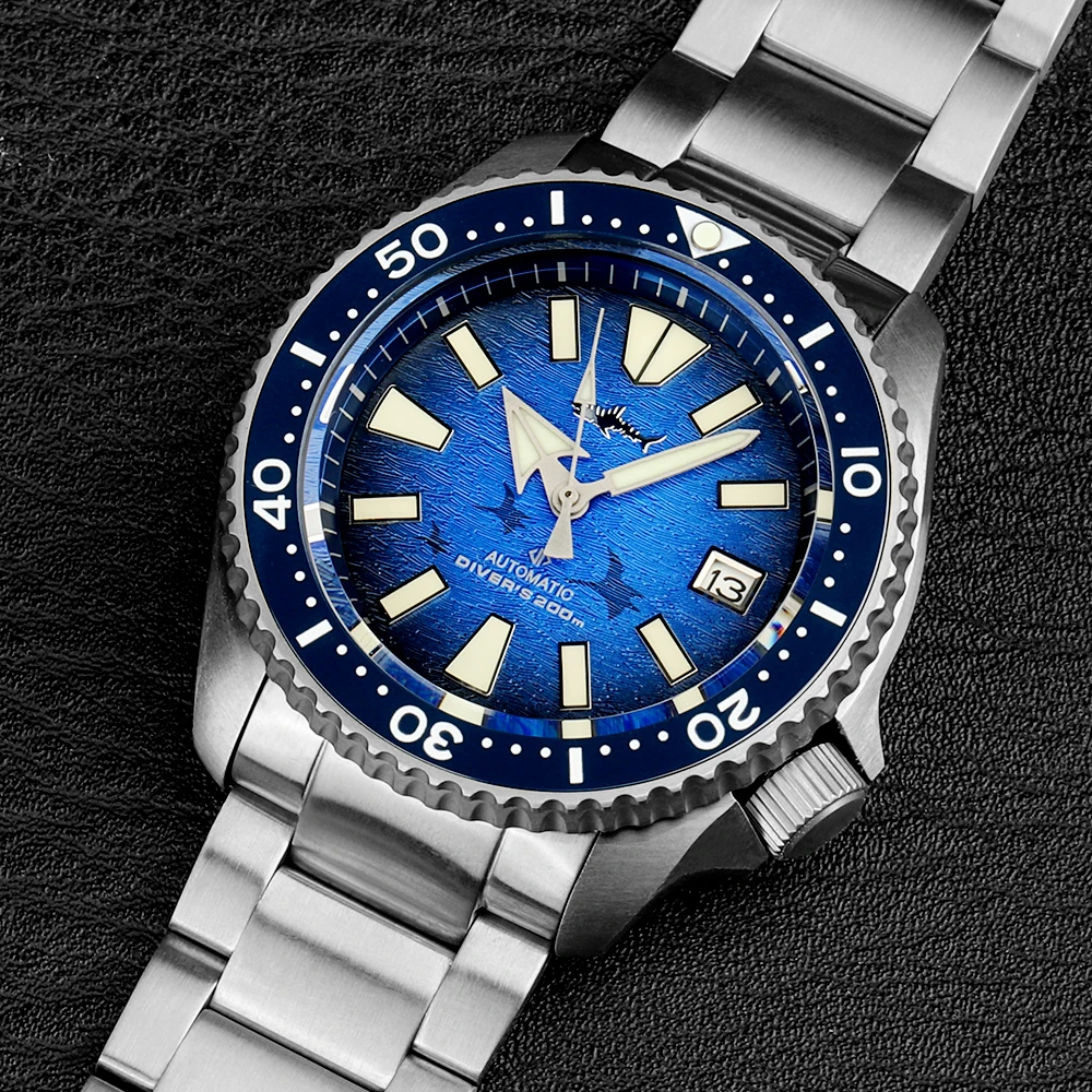 Heimdallr SKX007 Titanium Dive Watch NH35 Automatic Sapphire Crystal 20Bar Waterproof C3 Super Luminous Luxury Man Watch Reloj