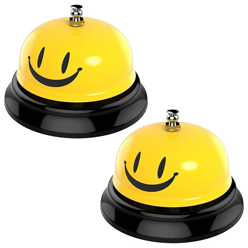 Hot TTKK Call Bell, Service Bell Dinner Desk Bell For The Porter Kitchen Restaurant Bar Hotel Schools-2 Pack